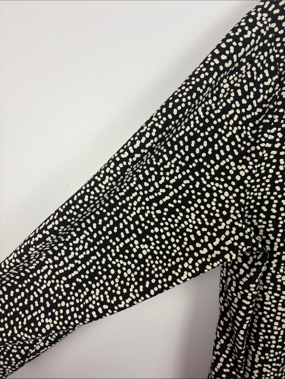 Habitat Women’s Open Front Cardigan XL Black White Dot Print Stretch Jacket - Picture 7 of 13